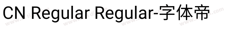 CN Regular Regular字体转换